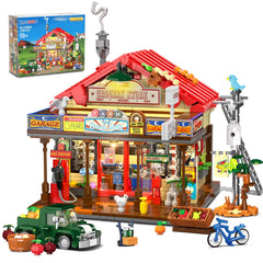 INSOON Country General Store exterior gas pump scene adds nostalgic curb appeal to home decor.