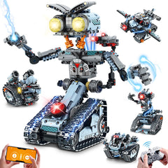 INSOON Robot Building Toy main model showing 5-in-1 versatility for dynamic play