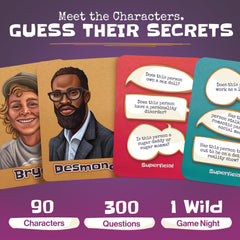 Inspiration Play Superficial character cards set, diverse vibes fuel playful group dynamics.