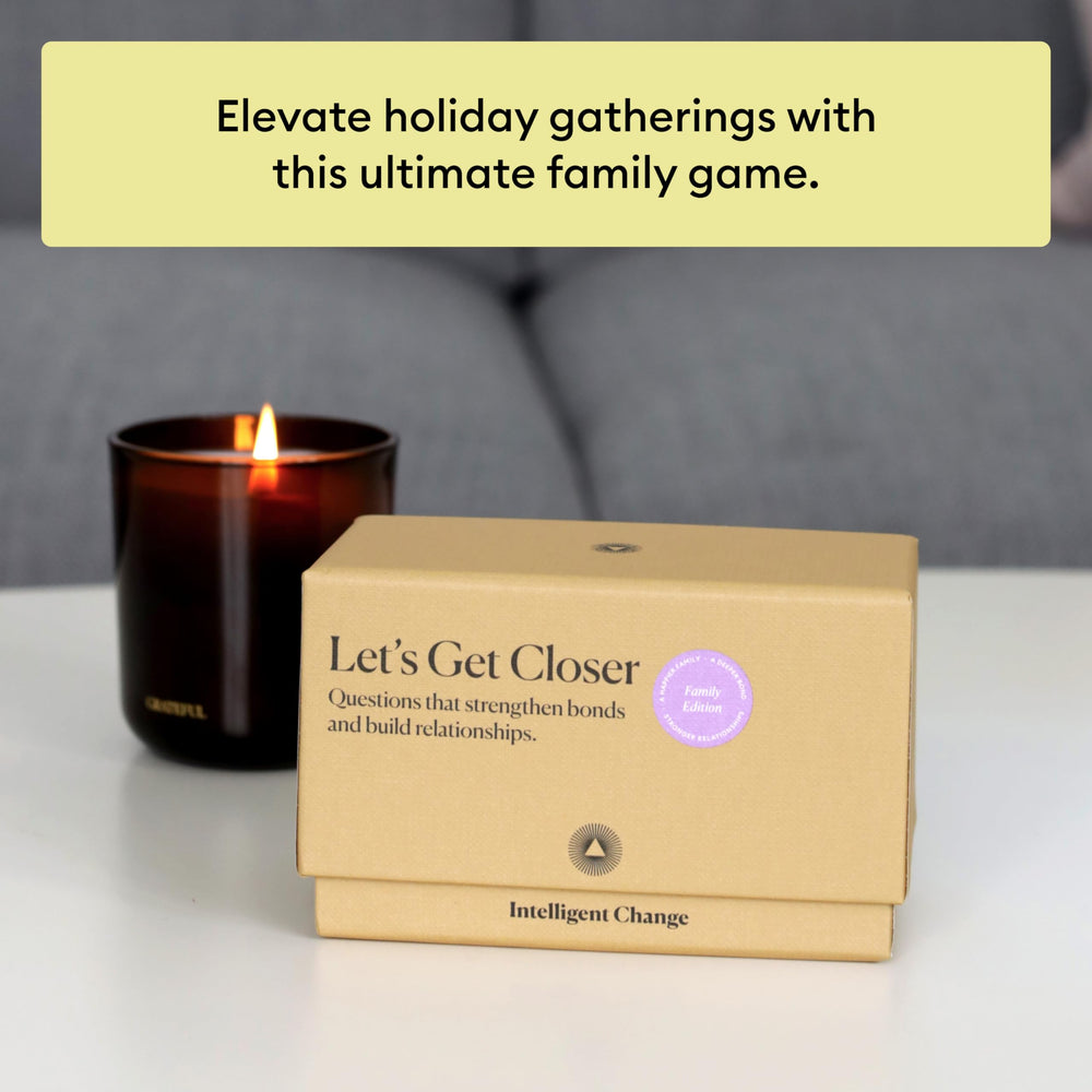 Intelligent Change family traditions question card invites meaningful rituals
