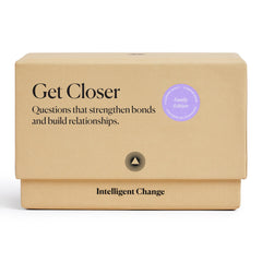 Intelligent Change Get Closer card deck on table prompts thoughtful family conversations