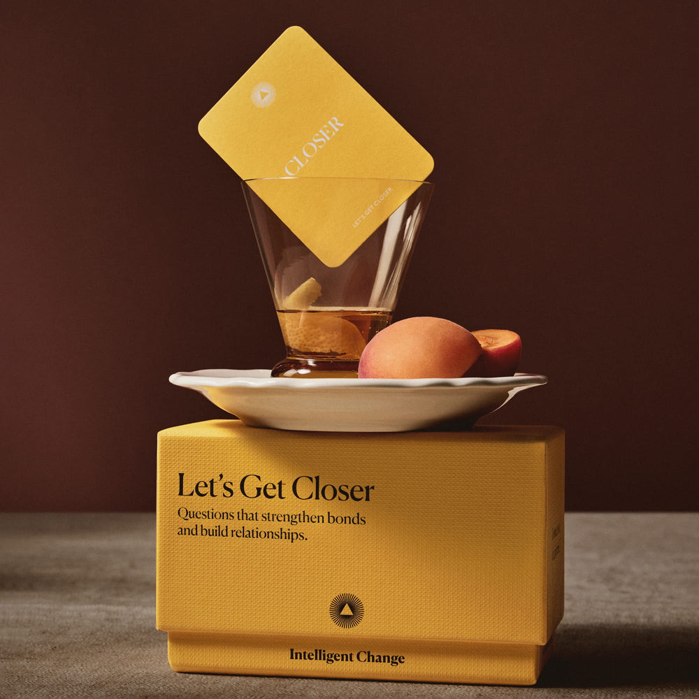Intelligent Change Get Closer deck tucked in bag for on-the-go bonding.