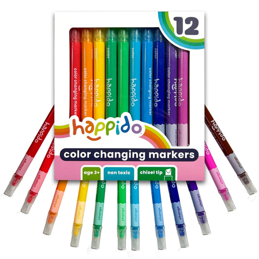 International Arrivals Happido 12 color-changing markers set enables vibrant dual-tone artwork