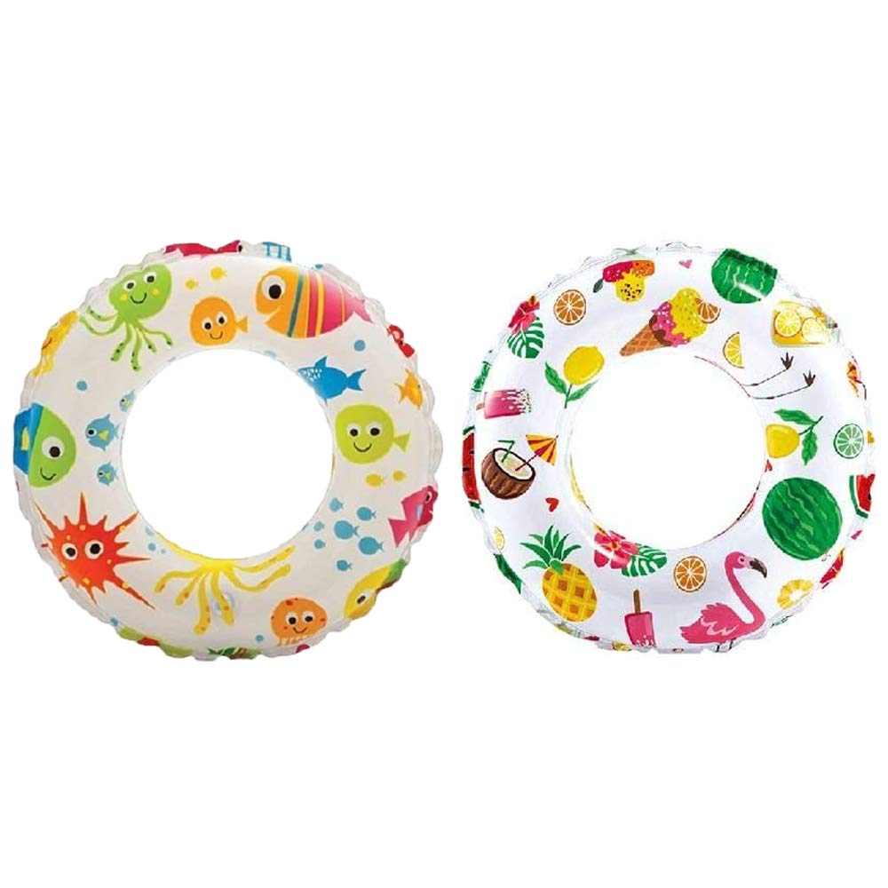 Intex 20-inch swim ring with transparent vinyl for safe water fun