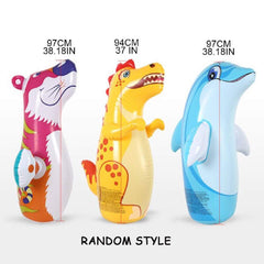 Intex 3D Bop Bag Dinosaur image promotes imaginative play and exercise.