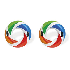 Intex Color Whirl 48-inch two-pack tubes for pool fun.
