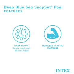 Intex Deep Sea Blue pool kids playing together in water.