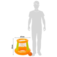 Intex floating hoops basketball game setup ready for family pool fun