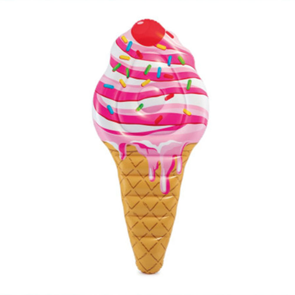 Intex Ice Cream Mat pool float, lounging under sun, ideal for relaxing afternoons