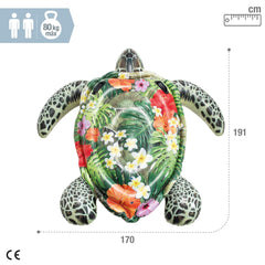 Intex turtle float with two air chambers for reliable buoyancy.