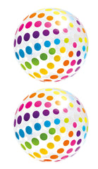 Intex Jumbo Ball 42-inch front view with colorful panels for beach and pool use