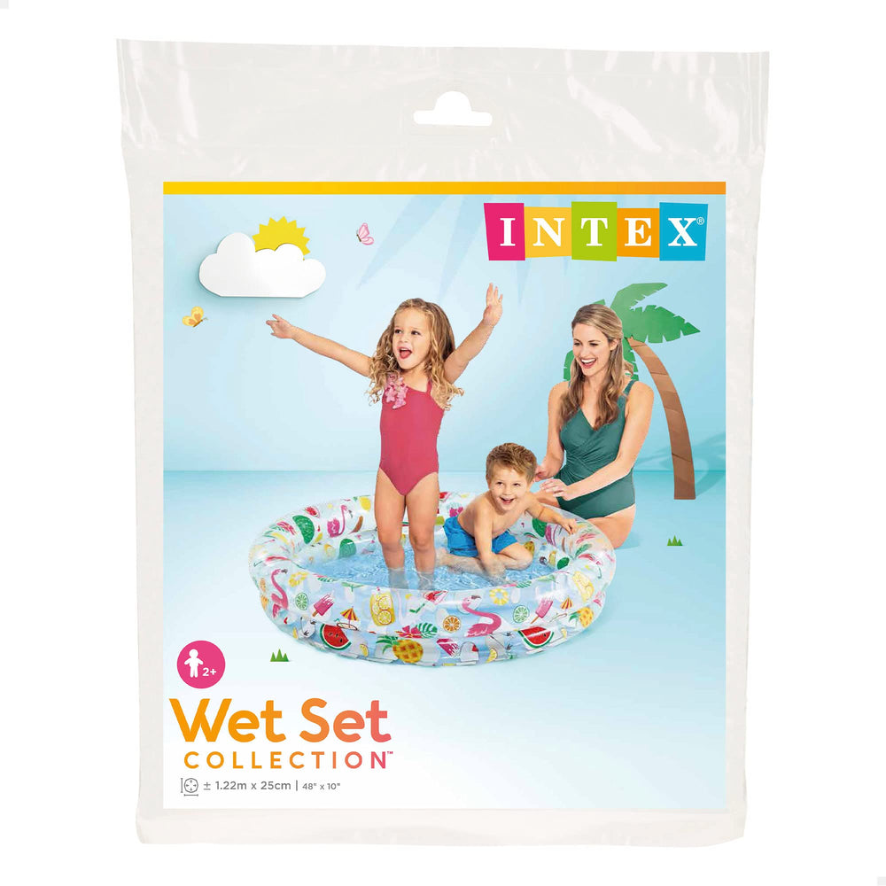 Intex durable vinyl kiddie pool; resistant to splashes and playful use