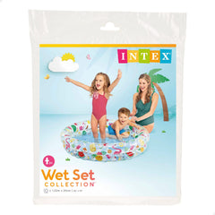 Intex durable vinyl kiddie pool; resistant to splashes and playful use