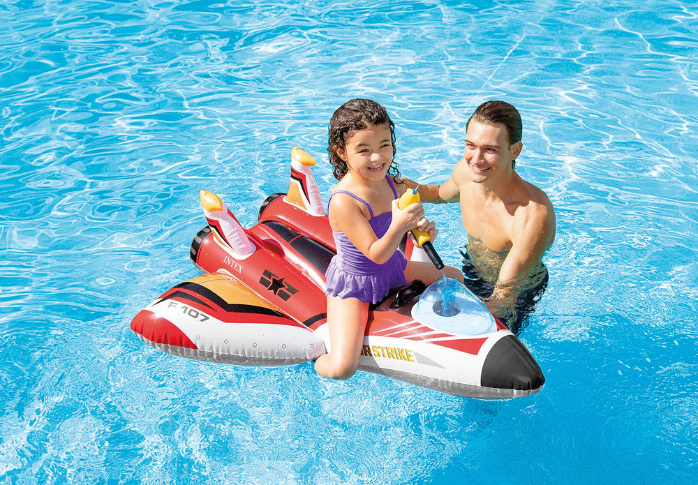 Intex kids pool toy airplane in use for imaginative water play.