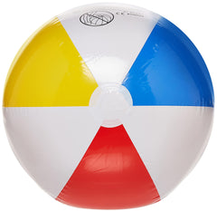 Intex 20-inch color detail close up highlighting red yellow blue stripes for outdoor games