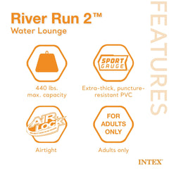 Intex River Run 2 cooler lid keeps beverages cold at the water.