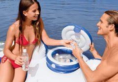 Intex River Run II mesh bottom offers cooling contact during hot floats.
