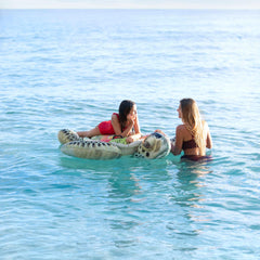 Intex Sea Turtle pool float dimensions 75 by 67 inches for roomy rides