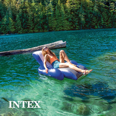 Intex side cup holders keep beverages within reach during lounging.