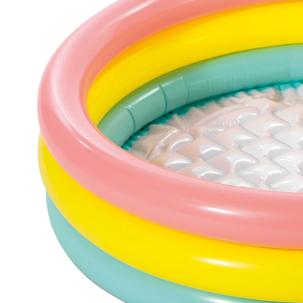 Intex Sunset Glow Baby Pool inflated floor detail emphasizes soft, secure play