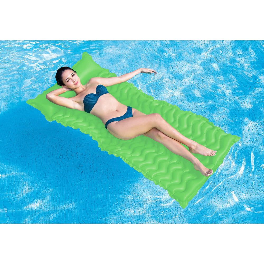 Intex Tote N Float Wave Mat supports up to 250 pounds for a roomy float