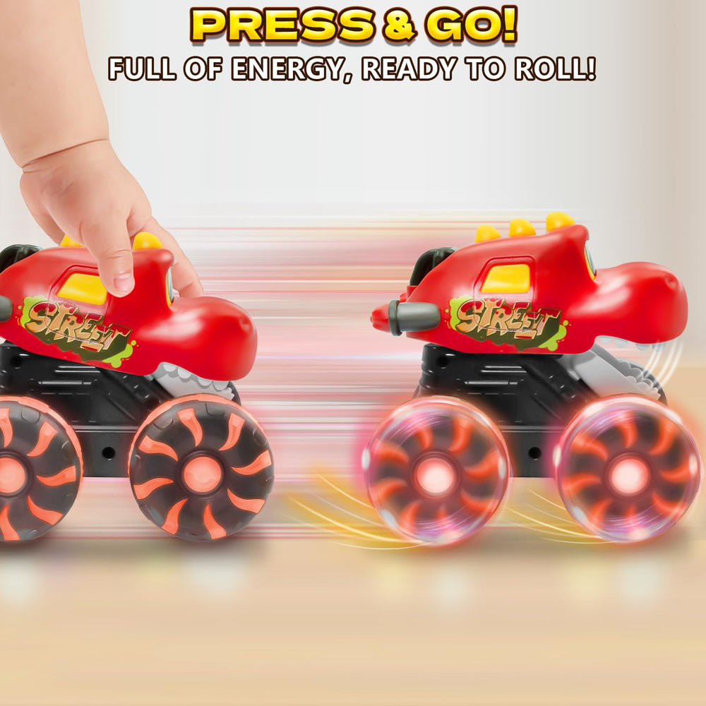 Intoypad dino truck press-and-go feature encouraging active play