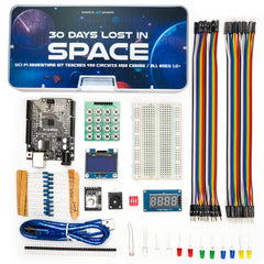 Inventr Adventure Kit: 30 days space storyline video for hands-on electronics learning.