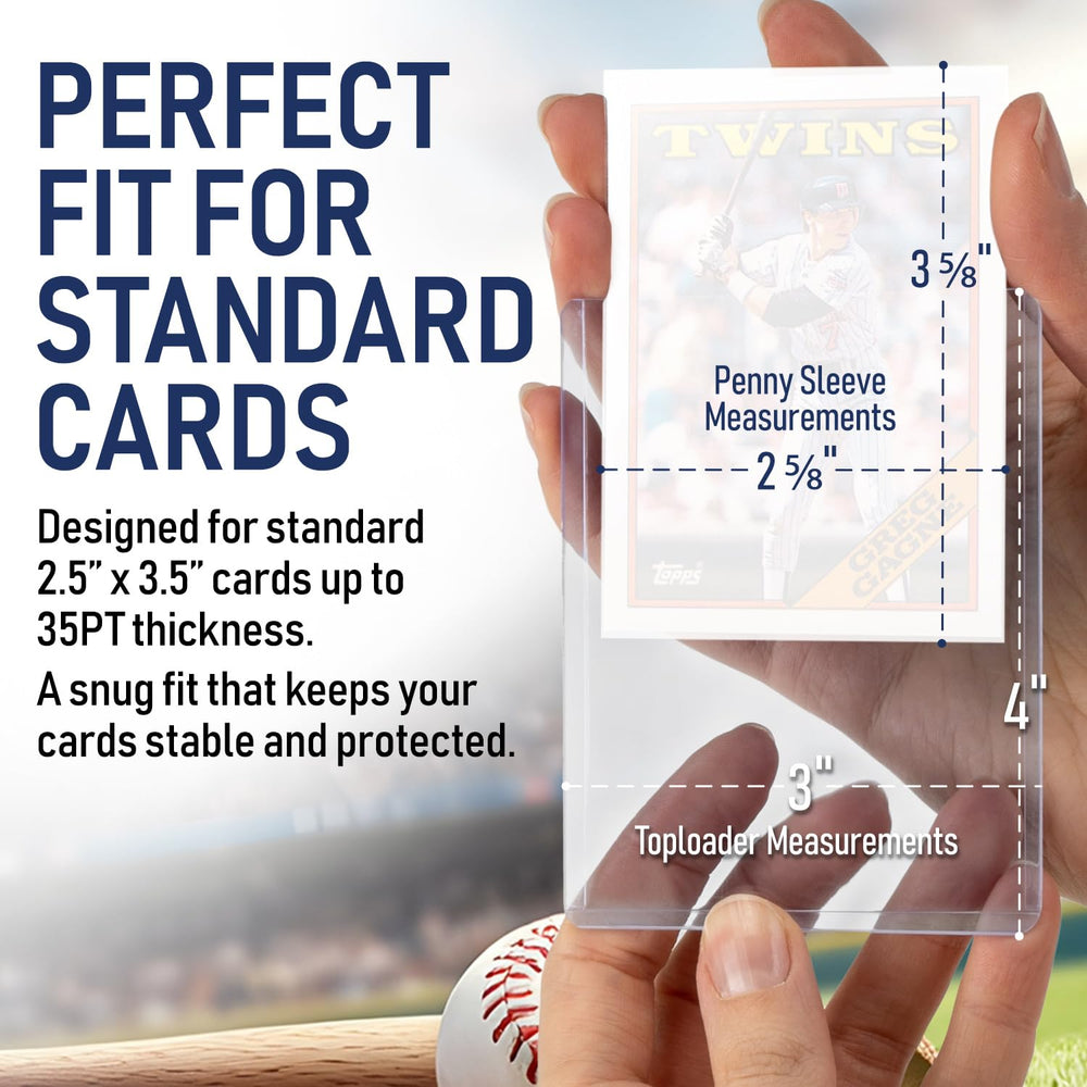 Invested Alliance sports toploaders 3x4 back view keeps cards secure