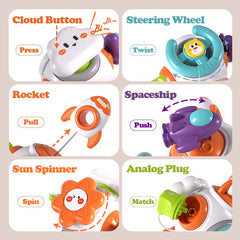Inzerwudi Busy Board Cube squeeze button panel enhances tactile play