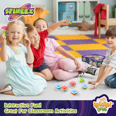 Vibrant LED lights on the Spineez blue top ideal for parties