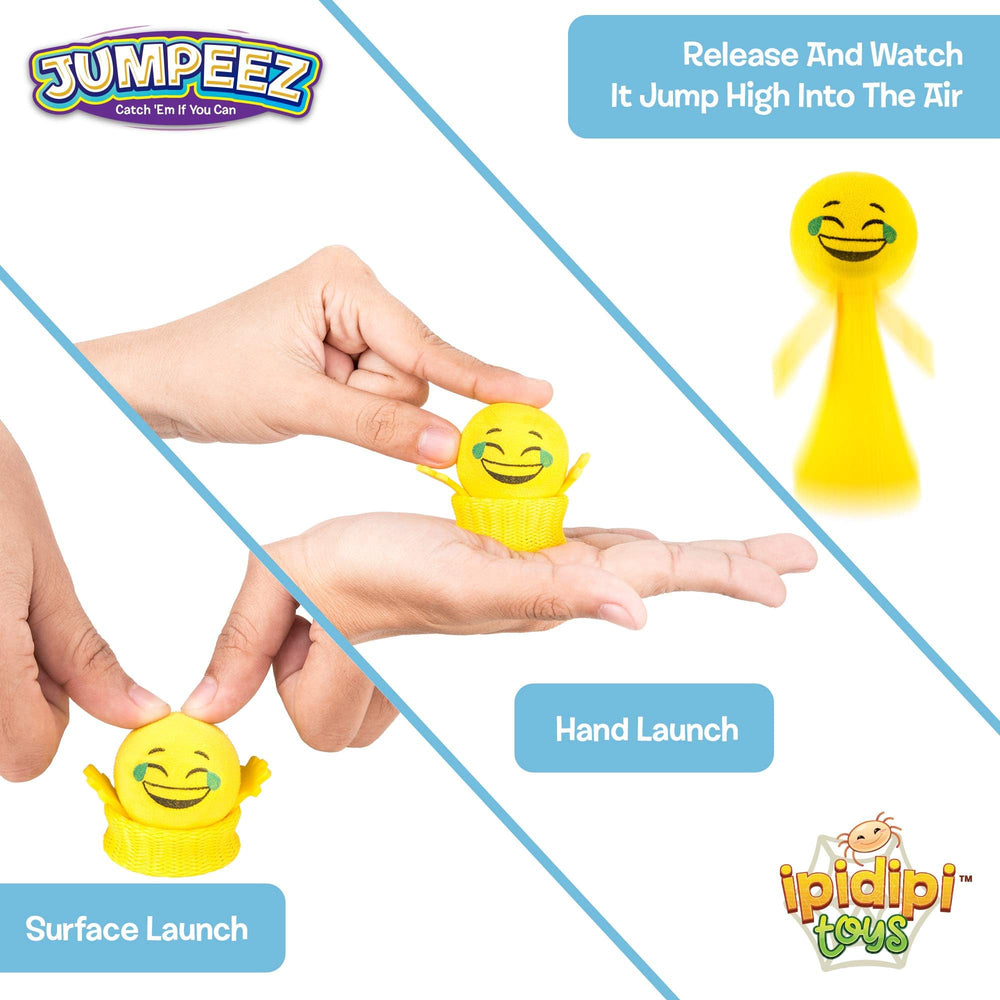 IPIDIPI TOYS Jumpeez goofy emoji face close-up showing playful expression for kids.