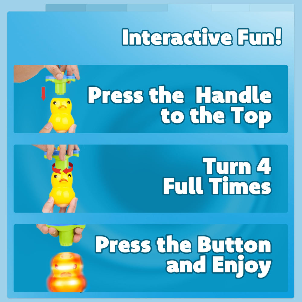 IPIDIPI TOYS Spineez rabbit light up spinning top adds Easter magic