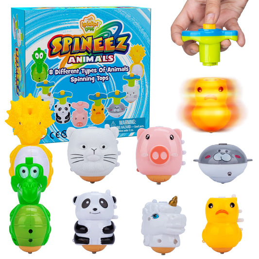 IPIDIPI TOYS Spineez unicorn light up spinning top boosts party fun