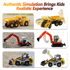 iplay backhoe diecast showing stable bucket action for fine motor play