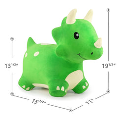 iplay bouncy triceratops ride-on boosts imagination and activity