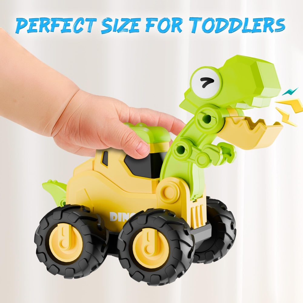 iplay bright dino-construction vehicle designed to stand out in playrooms.