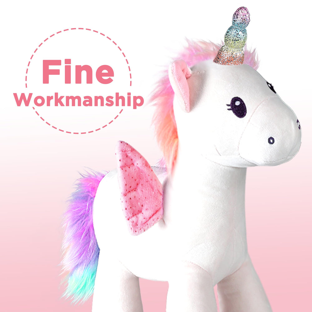 iPlay easy-clean unicorn toy using wipes for quick maintenance