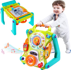 iplay ilearn 3-in-1 activity table engages babies with lights and sounds for exploration