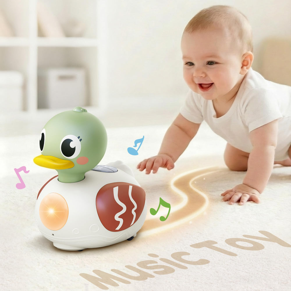 iPlay iLearn baby musical duck toy with lights and songs supports early sensory exploration.