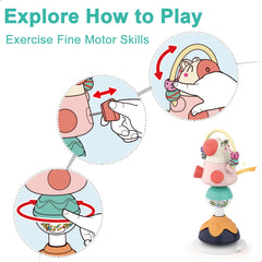 iPlay iLearn baby rattles set featuring bright colors to encourage reach and exploration.