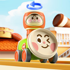 iPlay iLearn bright colors and cute expressions engage sensory curiosity during play.