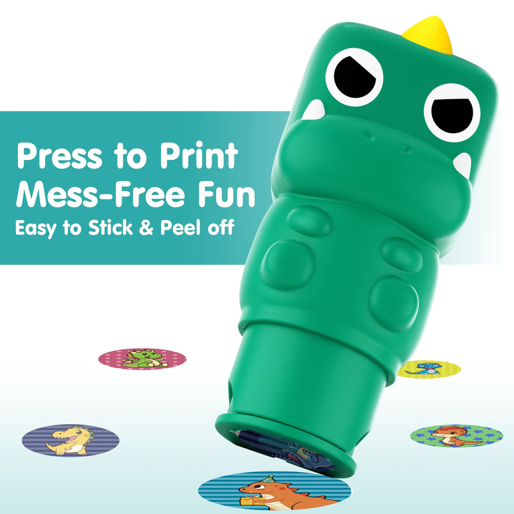 iPlay iLearn bright dinosaur stickers closeup for imaginative play
