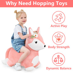 iPlay iLearn Fox Hopper encourages grabbing ears to support early motor skills and balance.