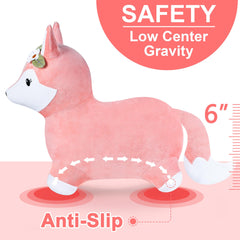 iPlay iLearn Fox Hopper soft plush offers gentle skin contact and safer play.