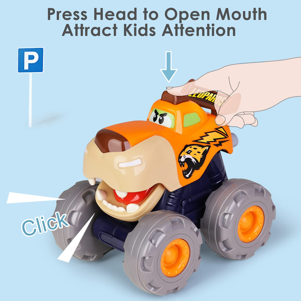 iPlay iLearn friction-powered bull truck showing dynamic movement.