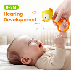 iPlay iLearn Frog maracas rattle portable sensory toy for travel.