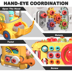 iPlay iLearn Busy Bus gear puzzle to boost spatial reasoning
