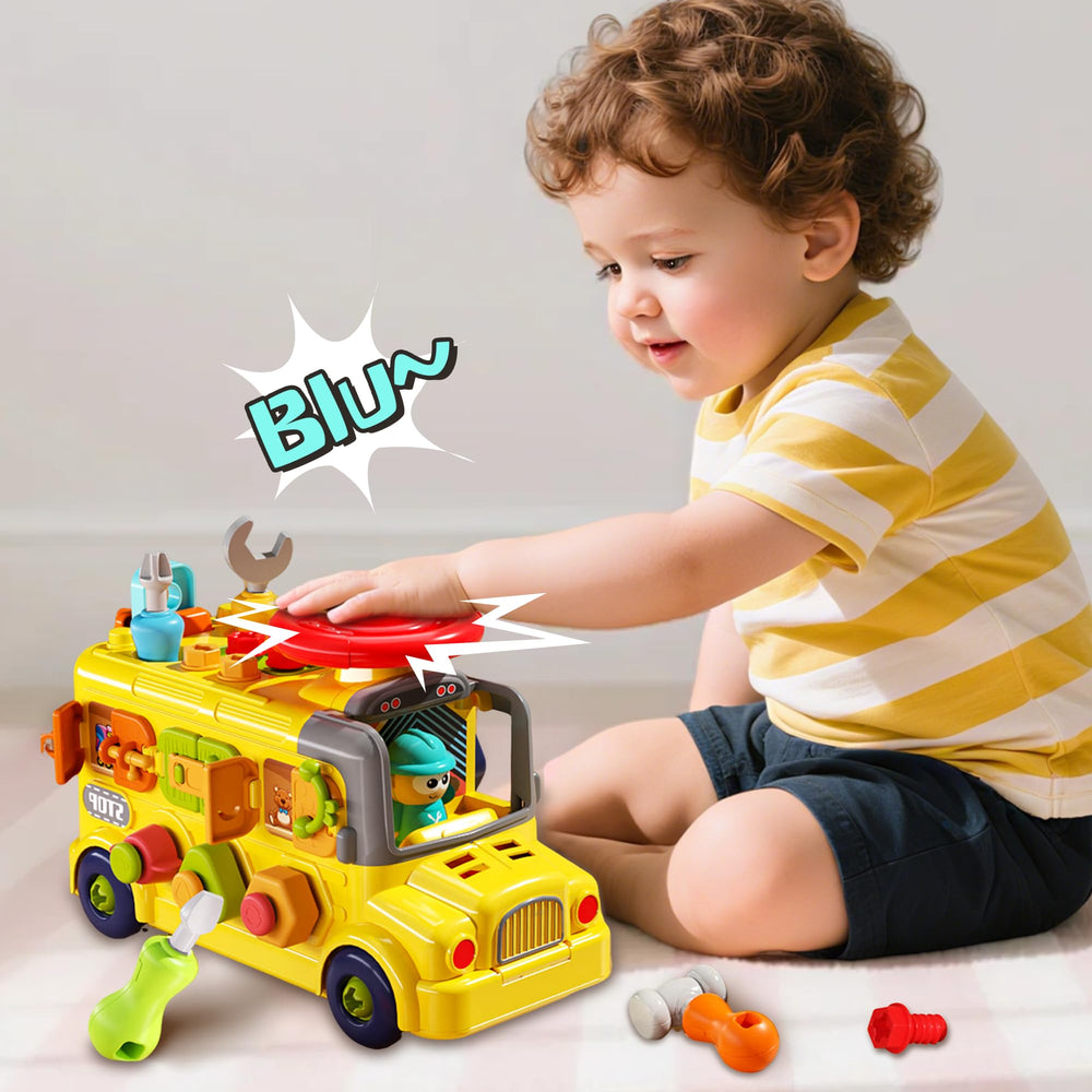 iPlay iLearn Busy Bus unlocking challenges for logic skills