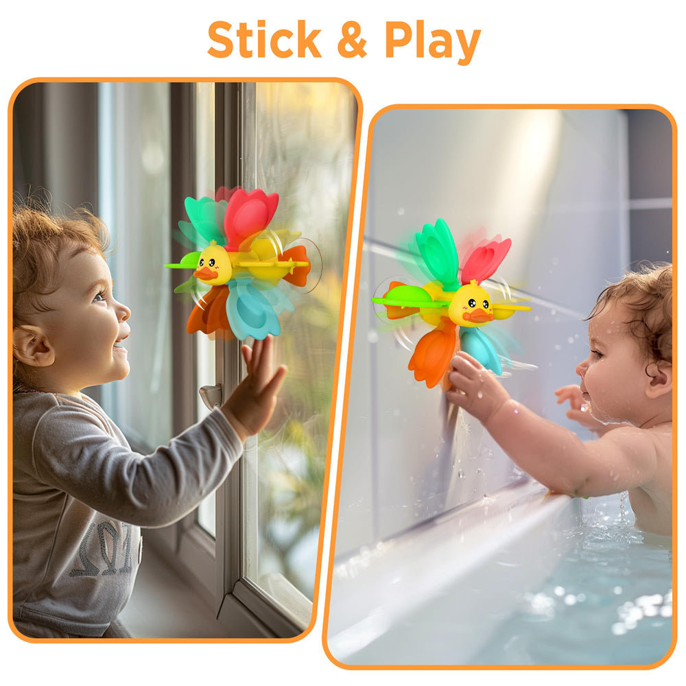 iplay-ilearn wind up swimming duck for interactive bath movement
