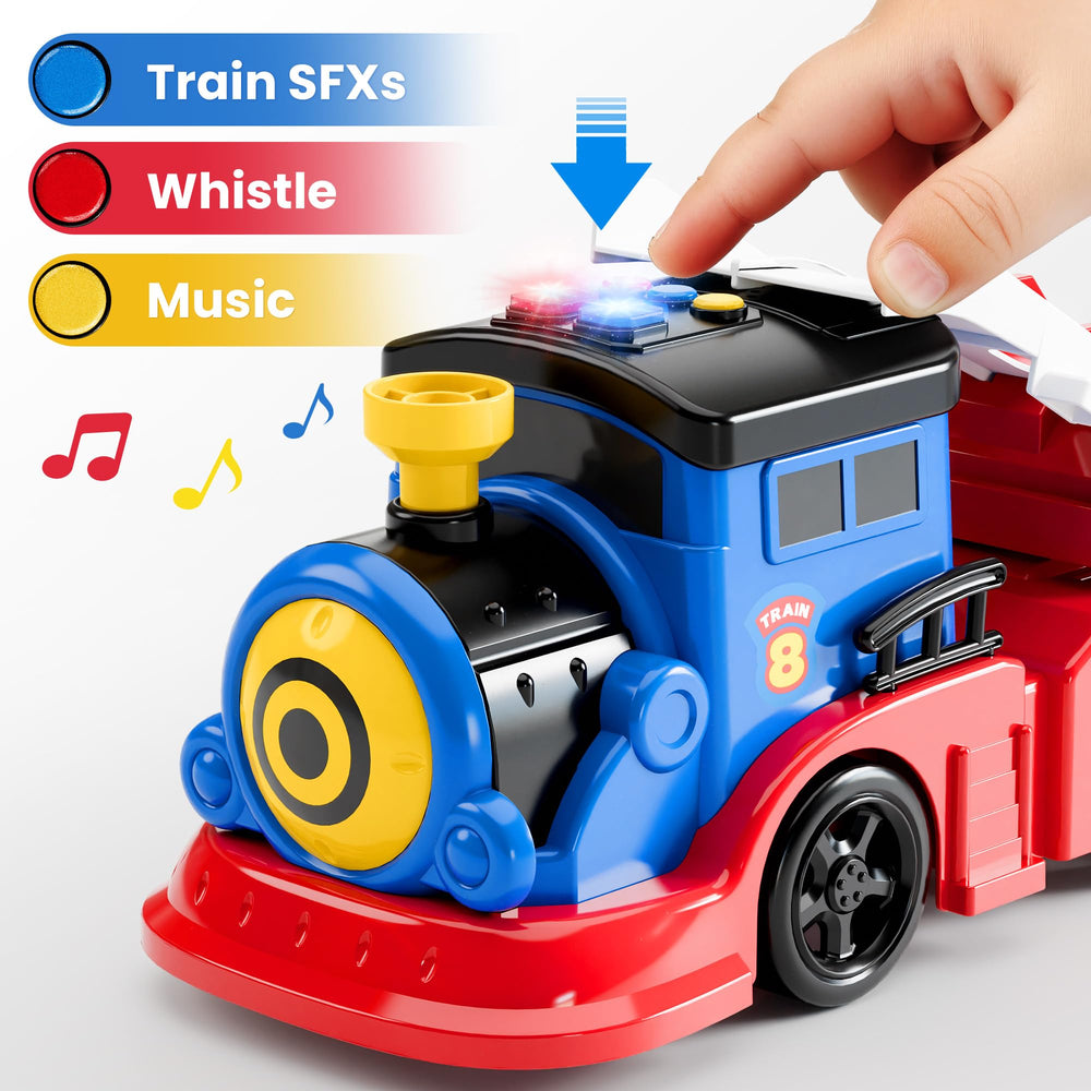 iplay Racetrack Assembly transforms into a 28.5-inch racing track